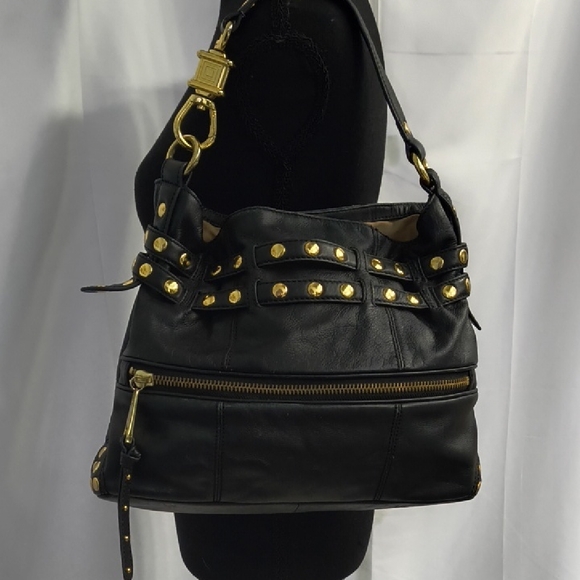 Steven By Steve Madden Handbags - Y2K Steven By Steve Madden Black Leather Studded Shoulder Bag - Vintage